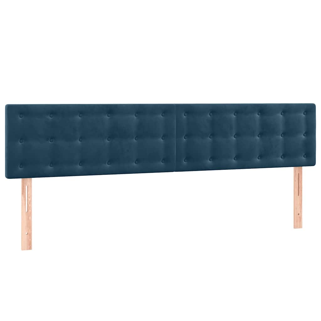 Kopfteile Dunkelblau 160x5x78/88 cm Samt