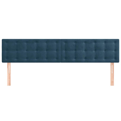 Kopfteile Dunkelblau 160x5x78/88 cm Samt