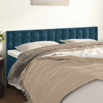 Kopfteile Dunkelblau 160x5x78/88 cm Samt
