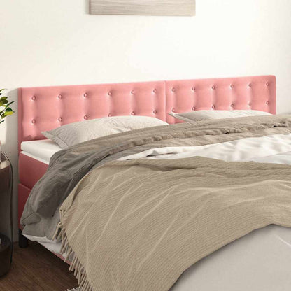 Kopfteile Rosa 160x5x78/88 cm Samt