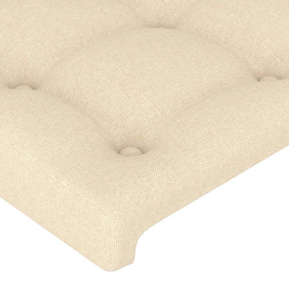 Kopfteile Creme 180x5x78/88 cm Stoff