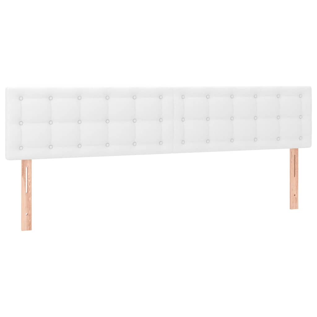 Kopfteile Weiß 180x5x78/88 cm Kunstleder