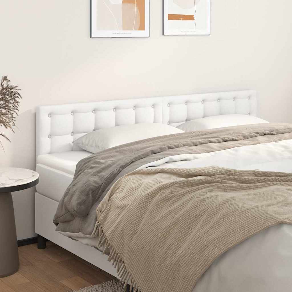 Kopfteile Weiß 180x5x78/88 cm Kunstleder