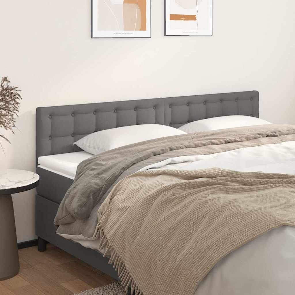 Kopfteile Grau 180x5x78/88 cm Kunstleder