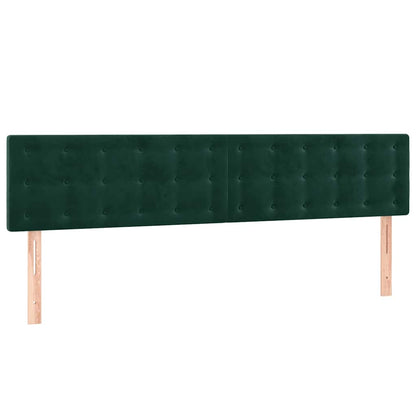 Kopfteile Dunkelgrün 180x5x78/88 cm Samt