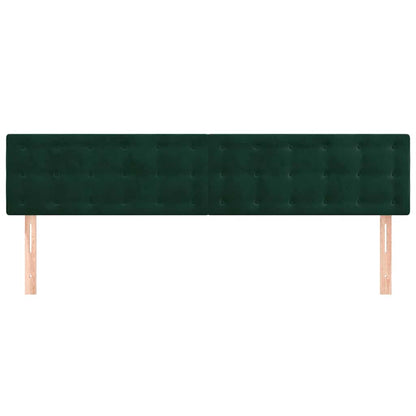 Kopfteile Dunkelgrün 180x5x78/88 cm Samt
