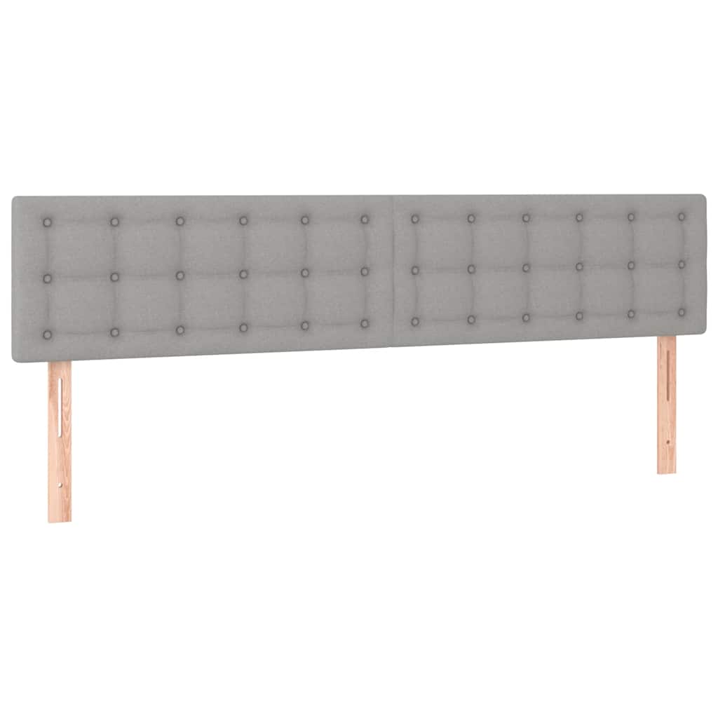 Kopfteile Hellgrau 200x5x78/88 cm Stoff