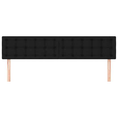 Kopfteile Schwarz 200x5x78/88 cm Stoff
