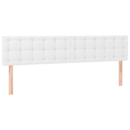 Kopfteile Weiß 200x5x78/88 cm Kunstleder