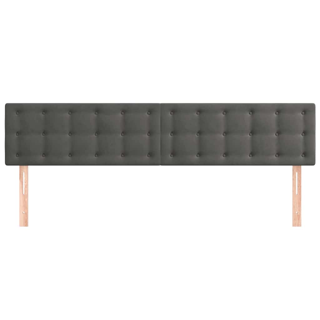 Kopfteile Dunkelgrau 200x5x78/88 cm Samt