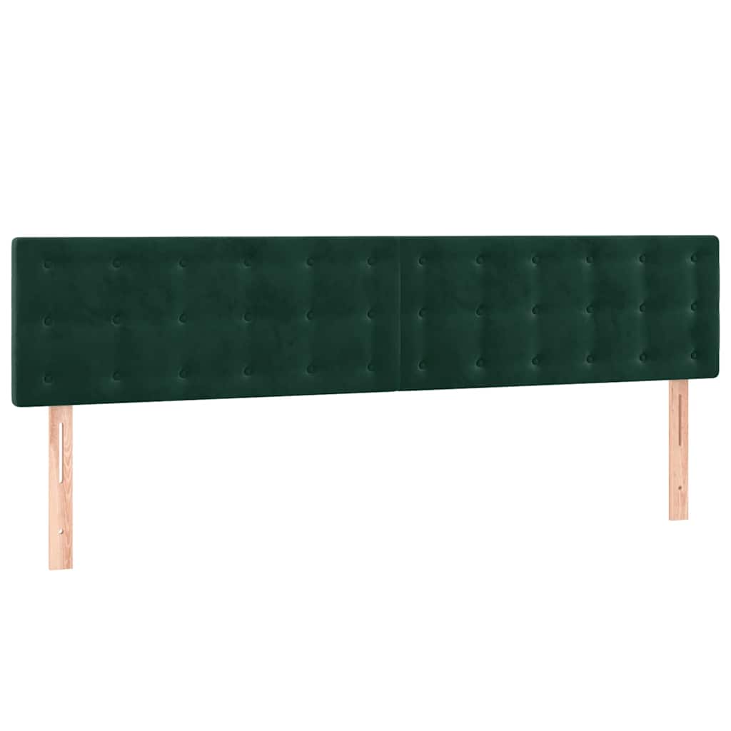 Kopfteile Dunkelgrün 200x5x78/88 cm Samt
