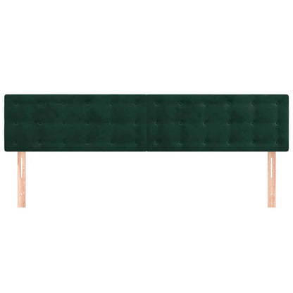 Kopfteile Dunkelgrün 200x5x78/88 cm Samt