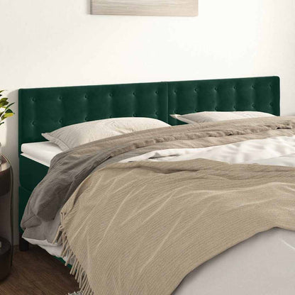 Kopfteile Dunkelgrün 200x5x78/88 cm Samt