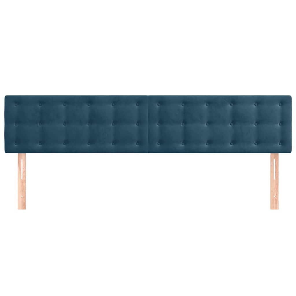Kopfteile Dunkelblau 200x5x78/88 cm Samt