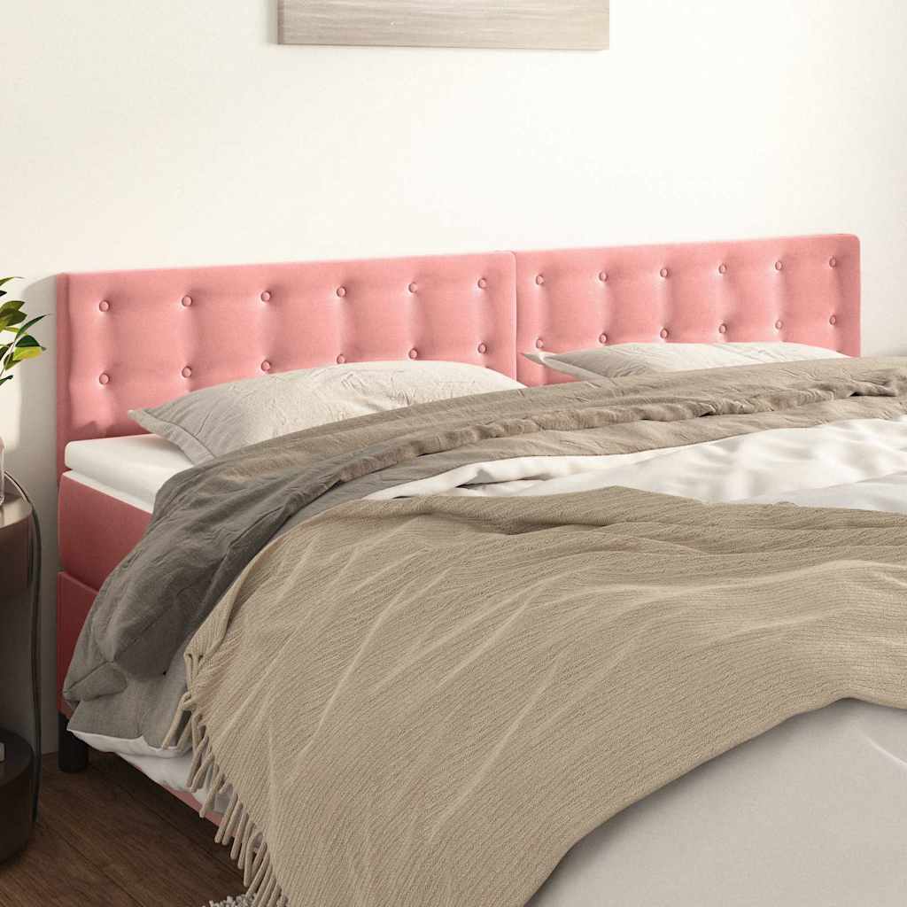 Kopfteile Rosa 200x5x78/88 cm Samt