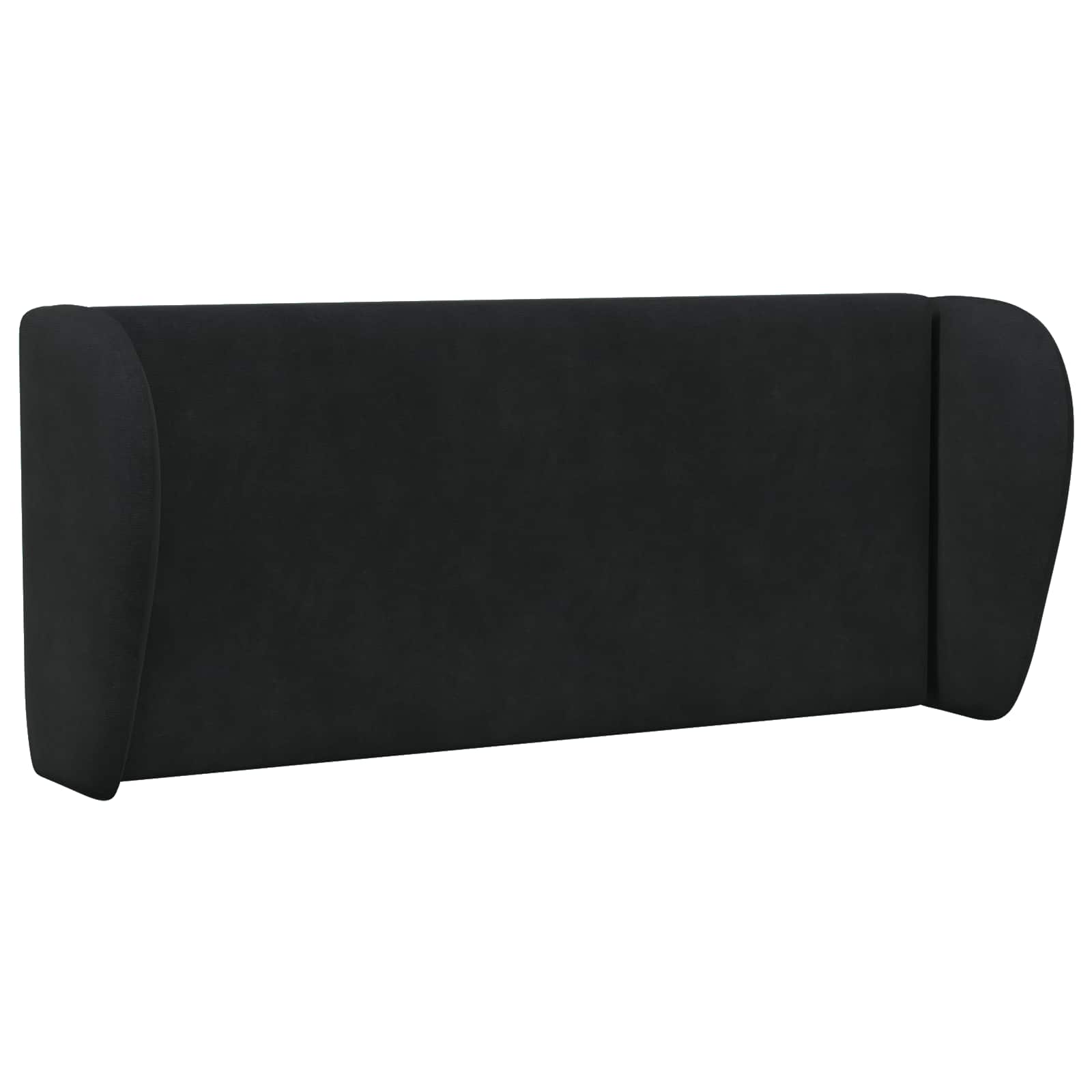 Kopfteil Ohr Schwarz 40 x 23 x 6 cm Samt
