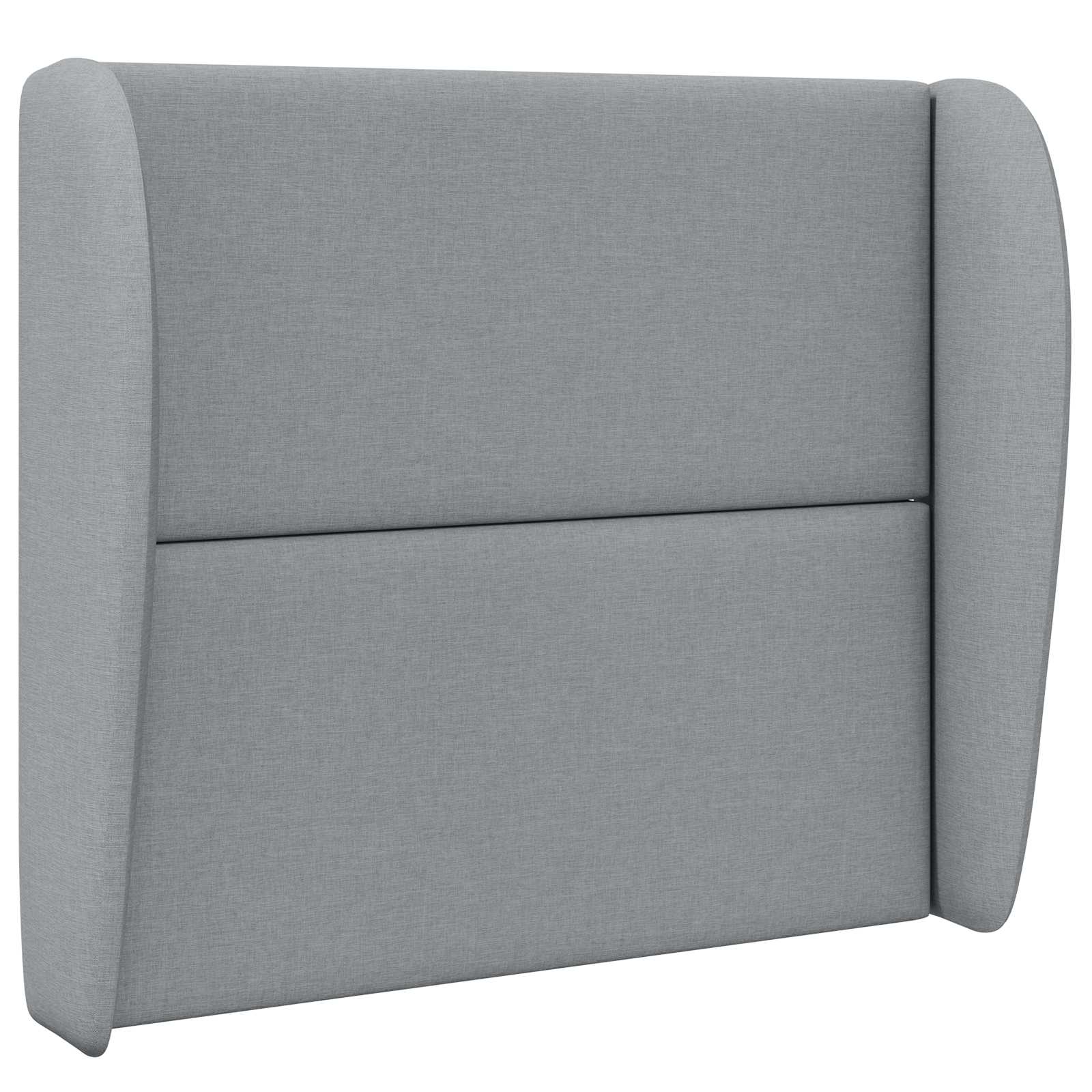Kopfteil Ohr Hellgrau 80 x 23 x 6 cm Stoff