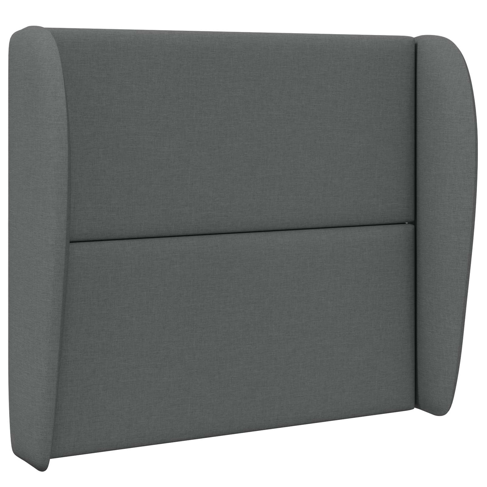 Kopfteil Ohr Dunkelgrau 80 x 23 x 6 cm Stoff
