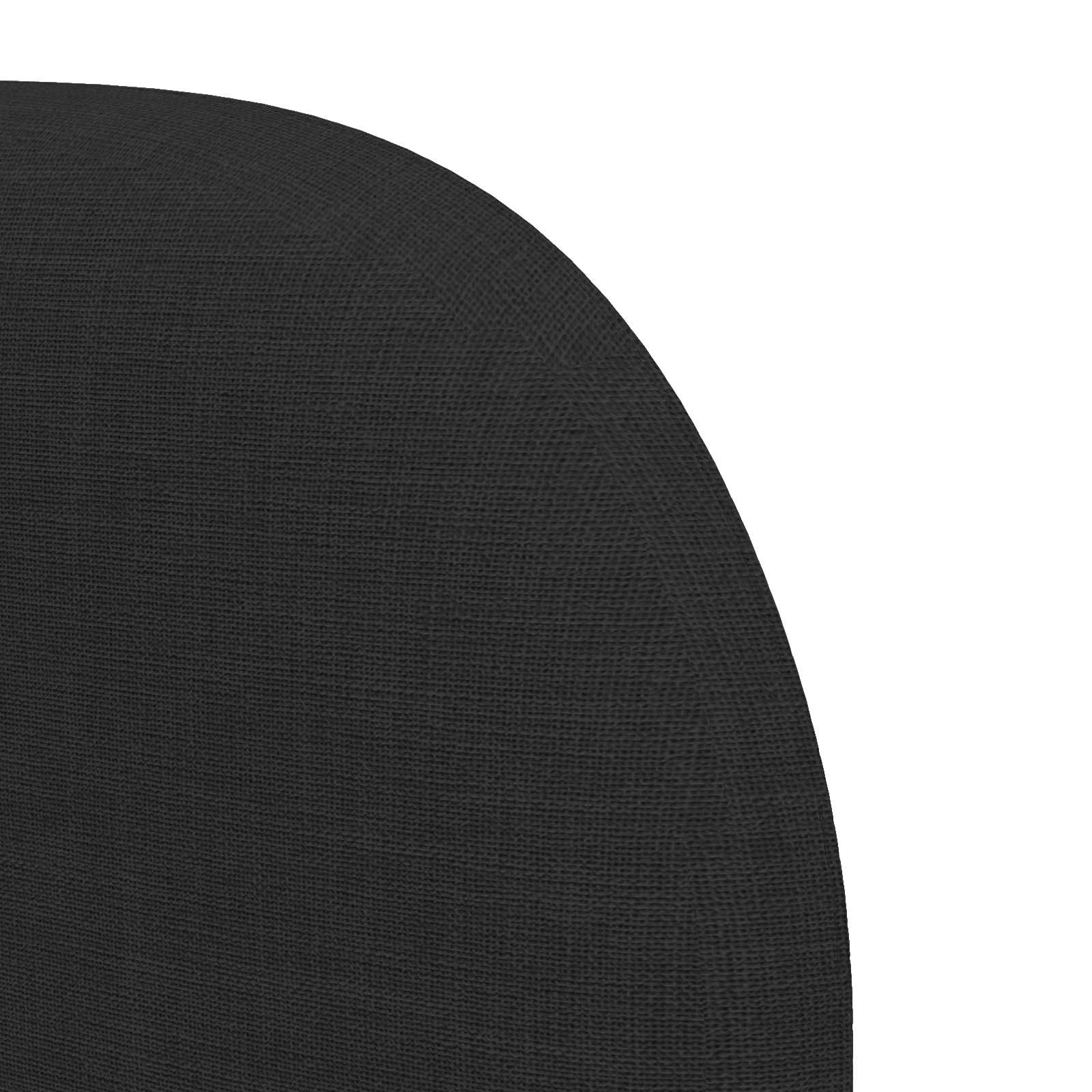 Kopfteil Ohr Schwarz 80 x 23 x 6 cm Stoff