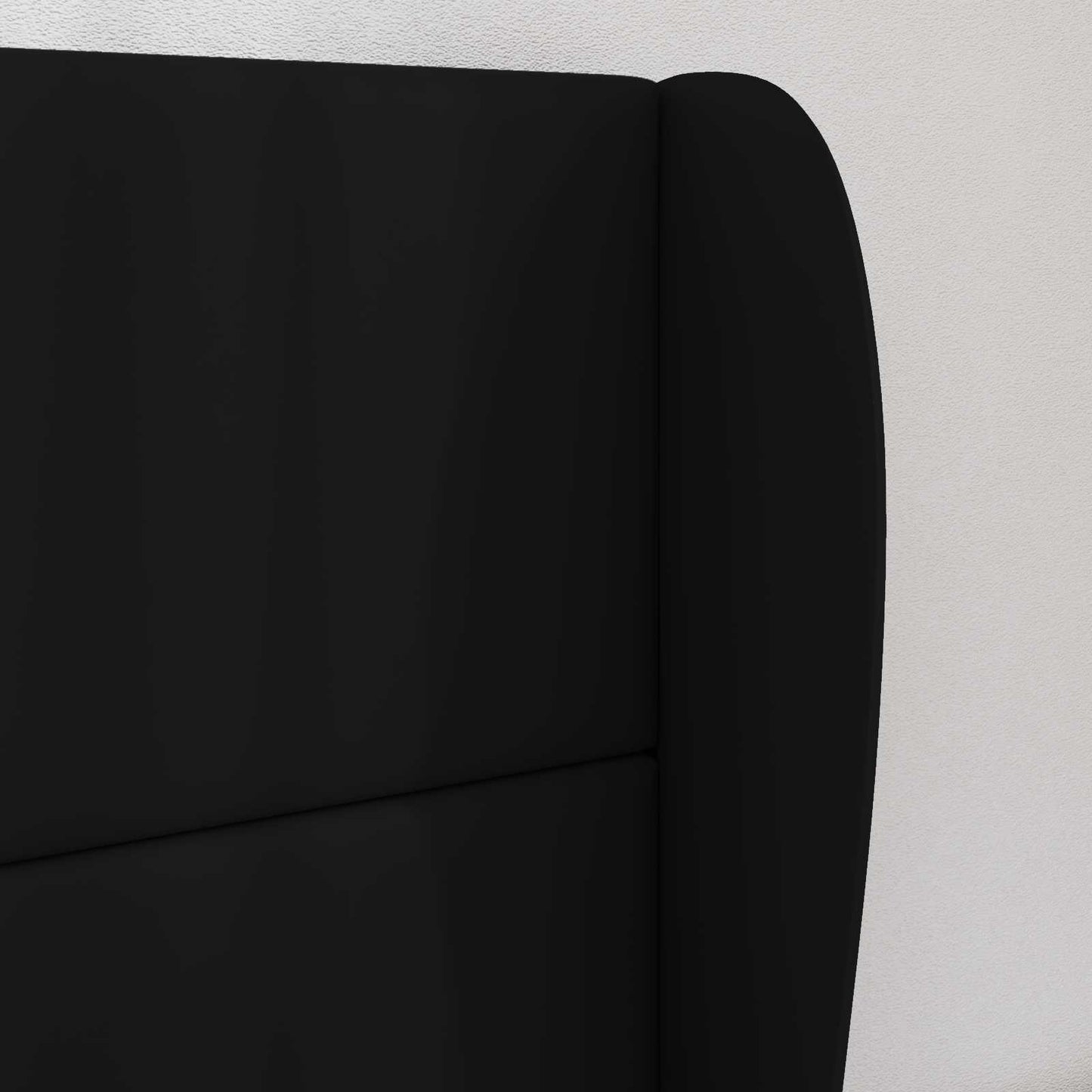 Kopfteil Ohr Schwarz 80 x 23 x 6 cm PVC
