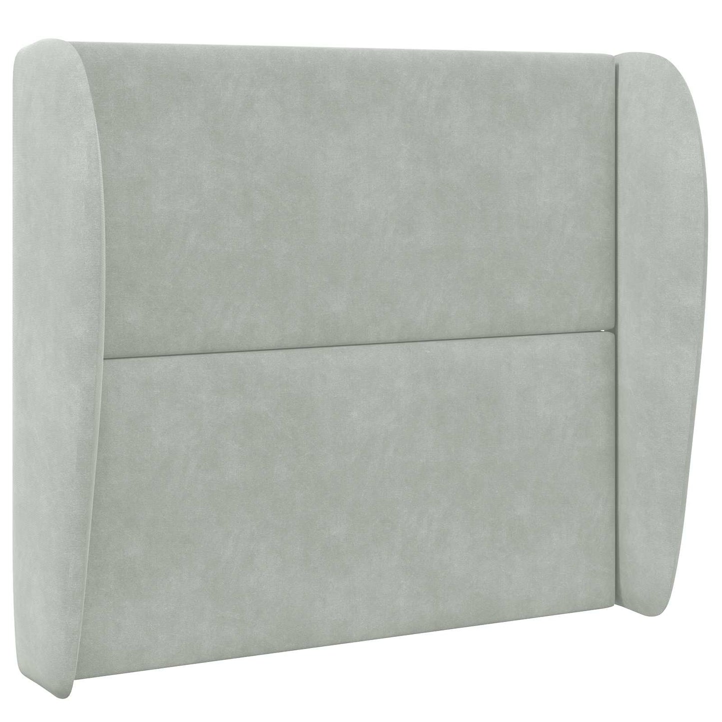 Kopfteil Ohr Hellgrau 80 x 23 x 6 cm Samt