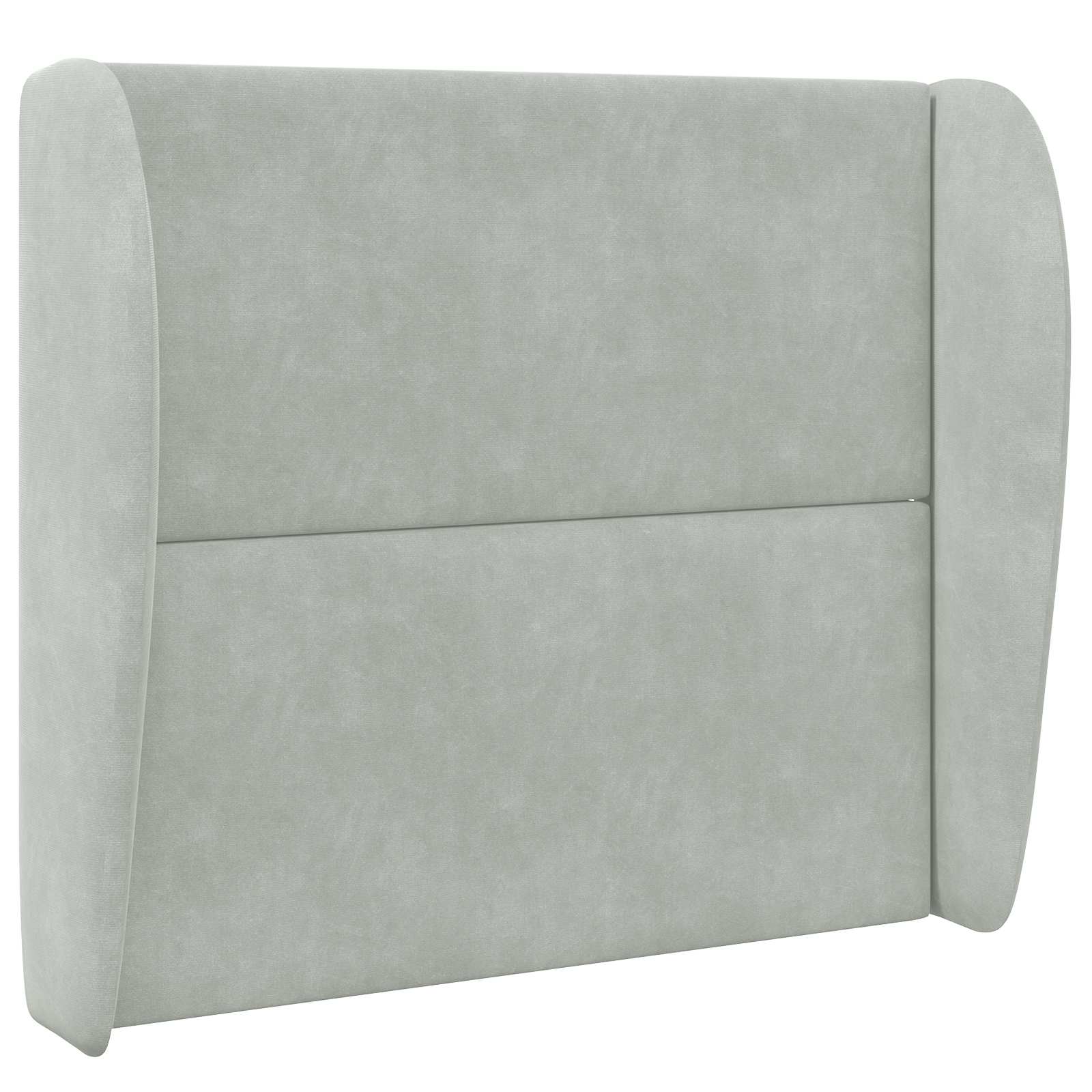 Kopfteil Ohr Hellgrau 80 x 23 x 6 cm Samt