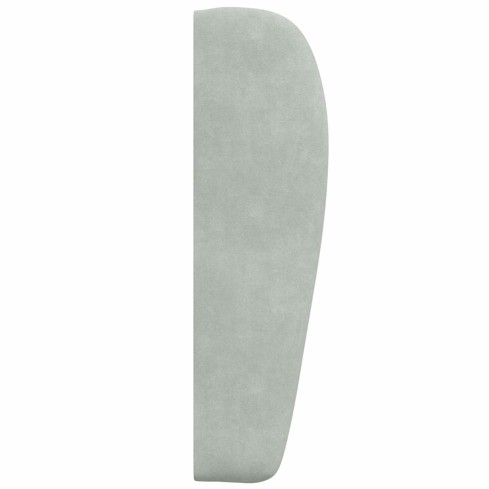 Kopfteil Ohr Hellgrau 80 x 23 x 6 cm Samt