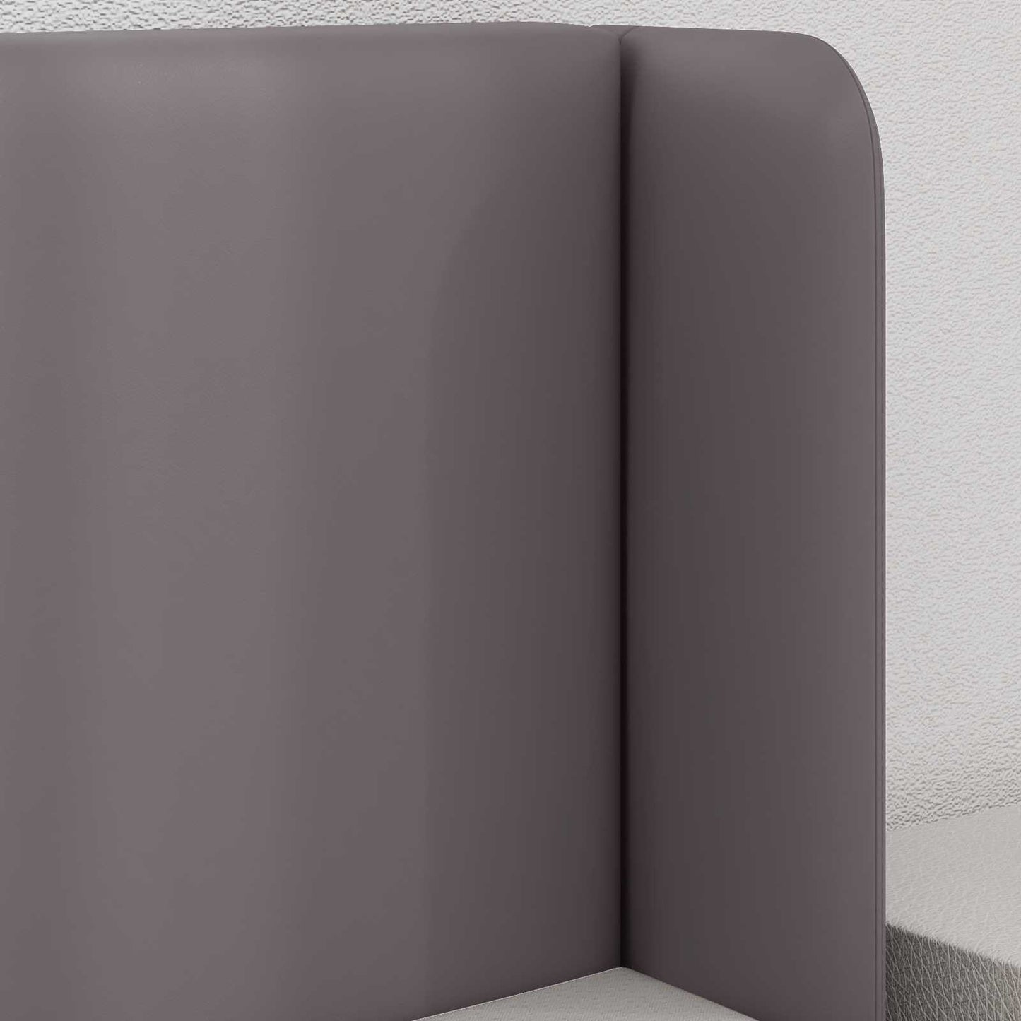 Kopfteil Ohr 2 pcs Grau 40 x 16 x 5 cm Sperrholz und Kunstleder