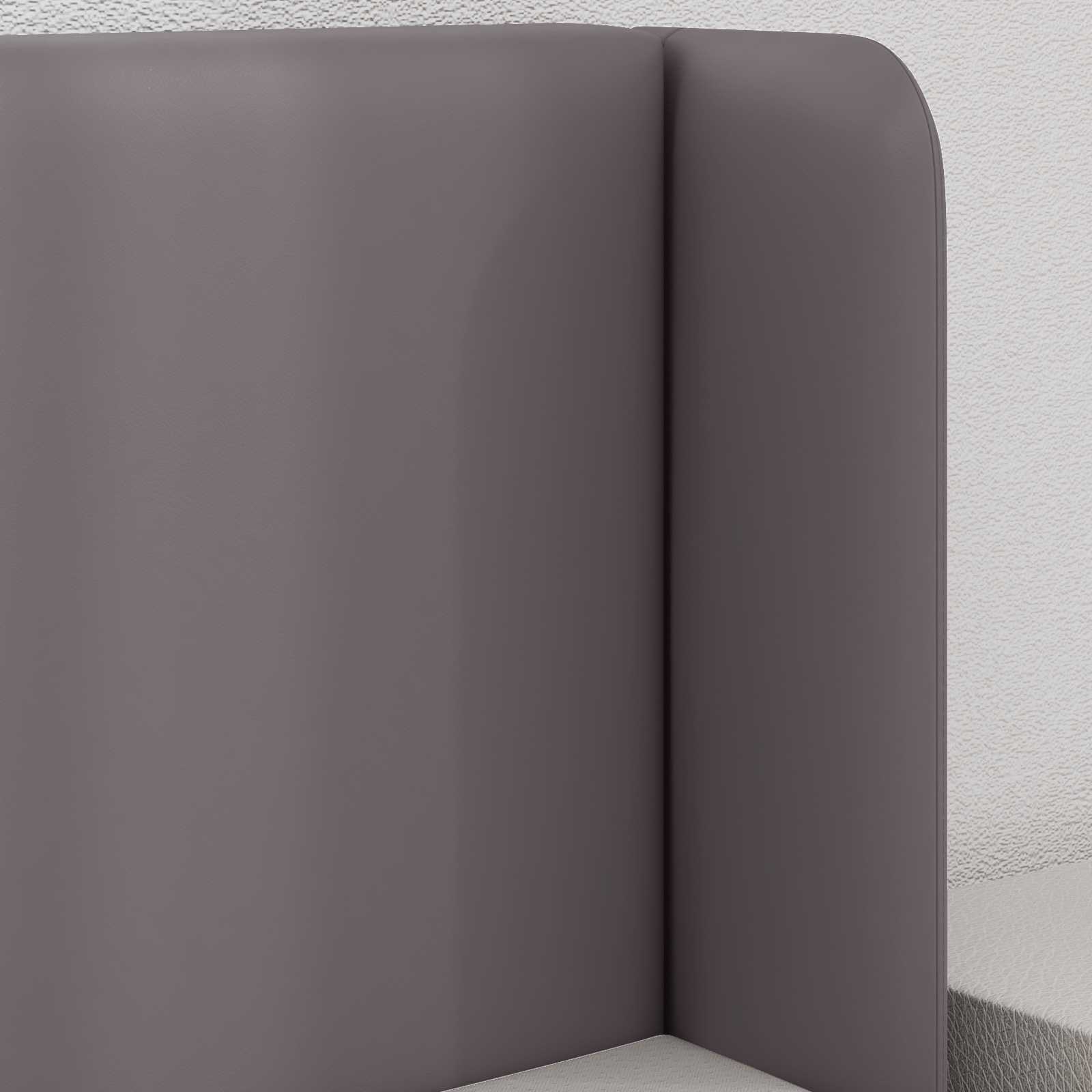 Kopfteil Ohr 2 pcs Grau 40 x 16 x 5 cm Sperrholz und Kunstleder