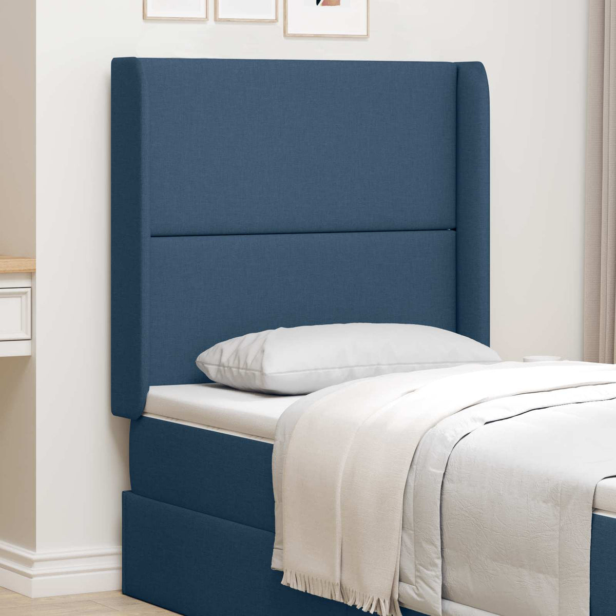 Kopfteil Ohr Blau 80 x 16 x 4 cm Stoff
