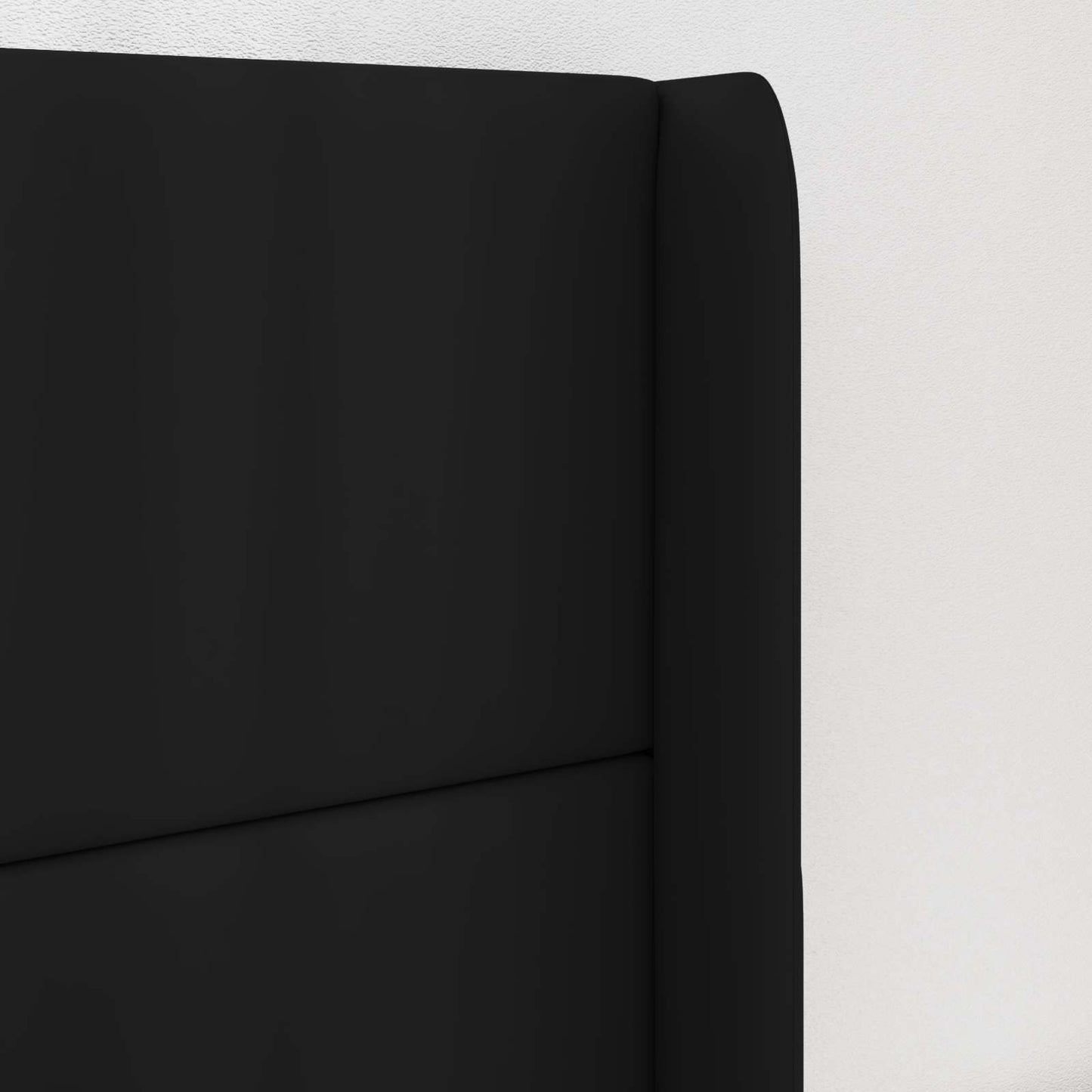 Kopfteil Ohr Schwarz 80 x 16 x 4 cm PVC