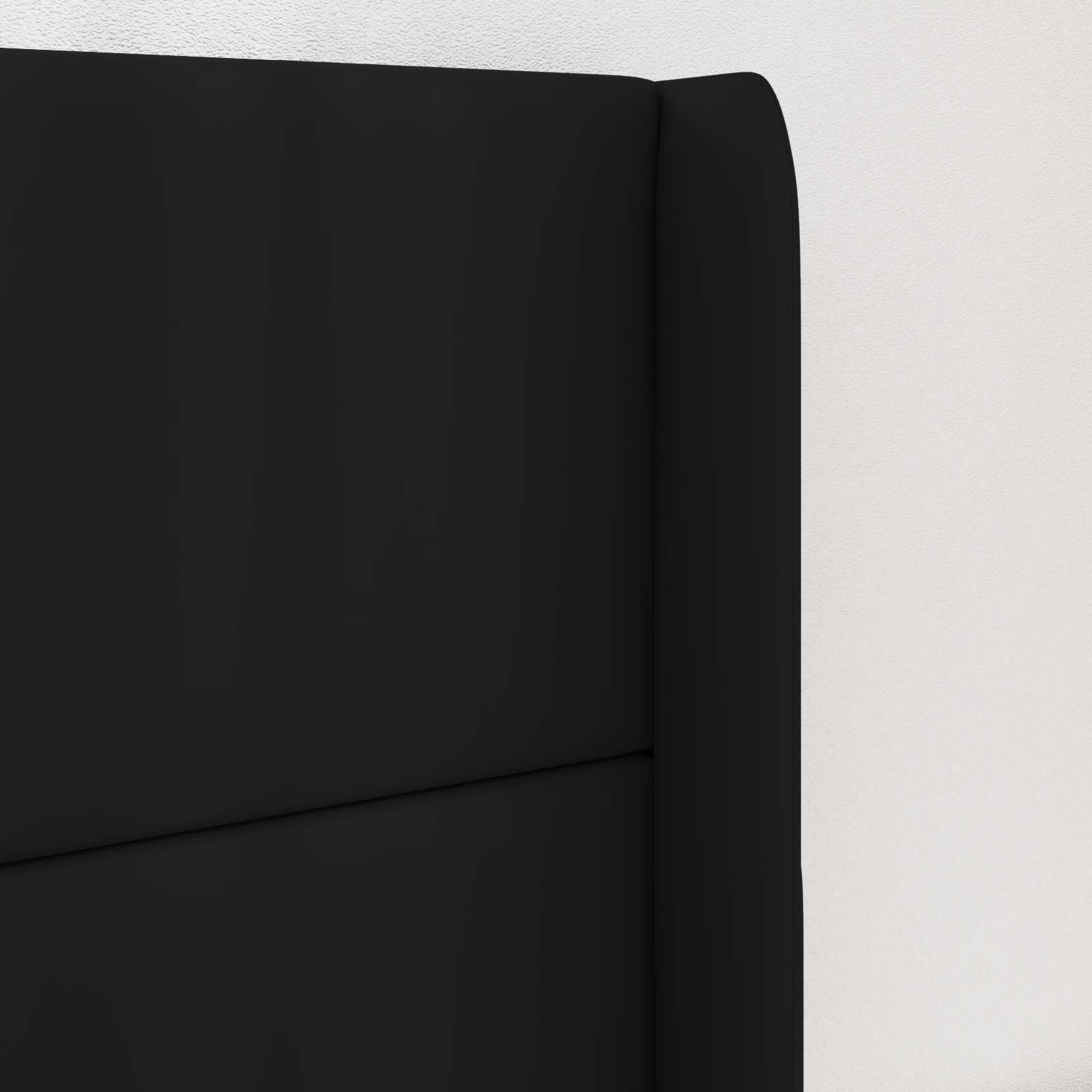 Kopfteil Ohr Schwarz 80 x 16 x 4 cm PVC