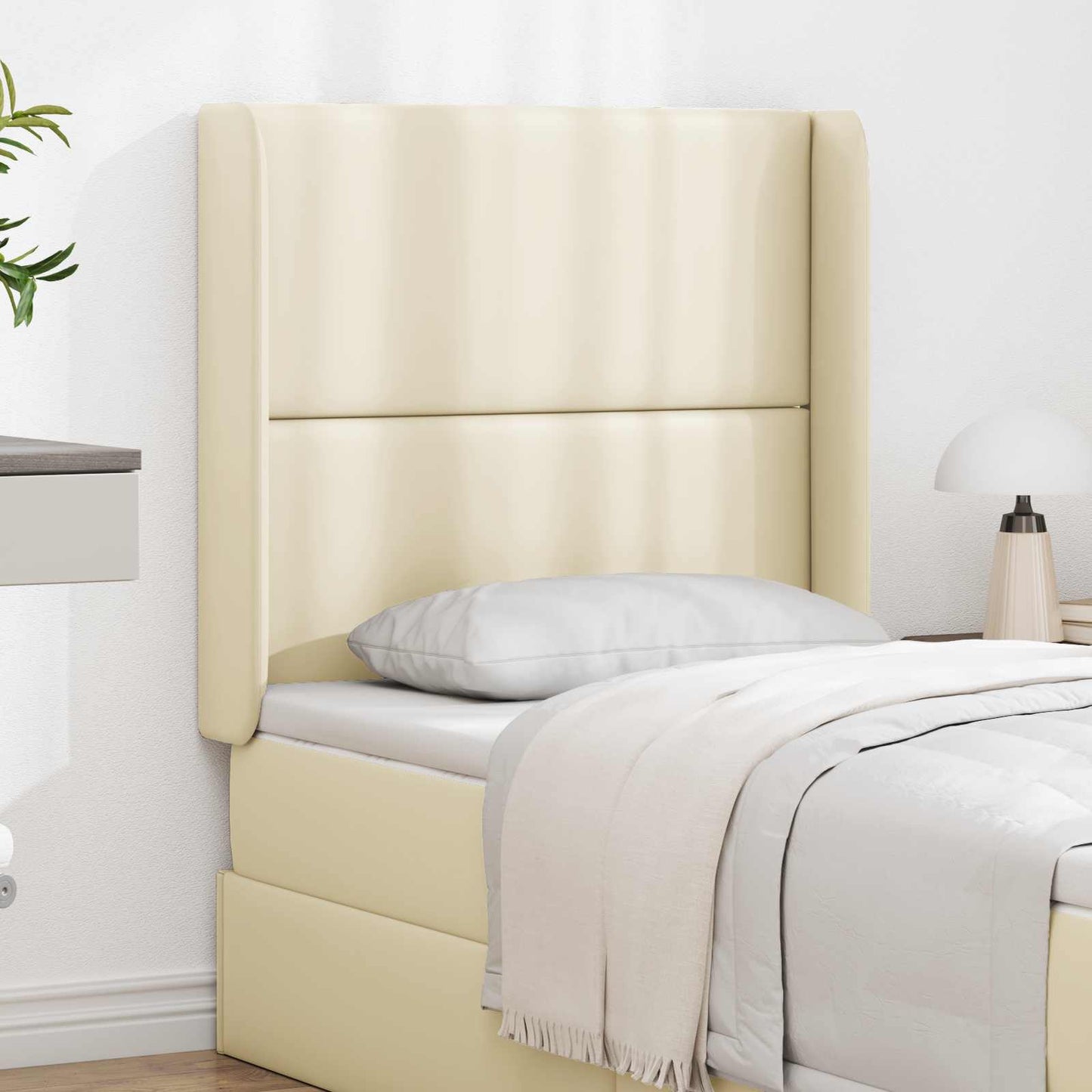 Kopfteil Ohr Creme 80 x 16 x 4 cm PVC