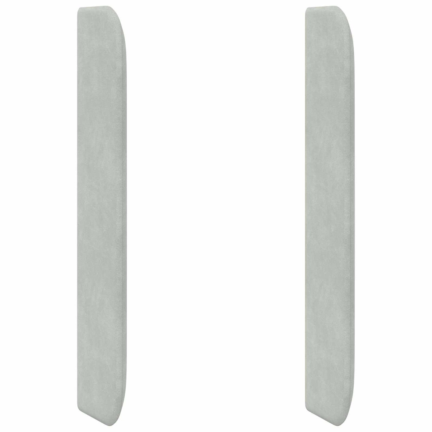 Kopfteil Ohr Hellgrau 80 x 16 x 4 cm Samt