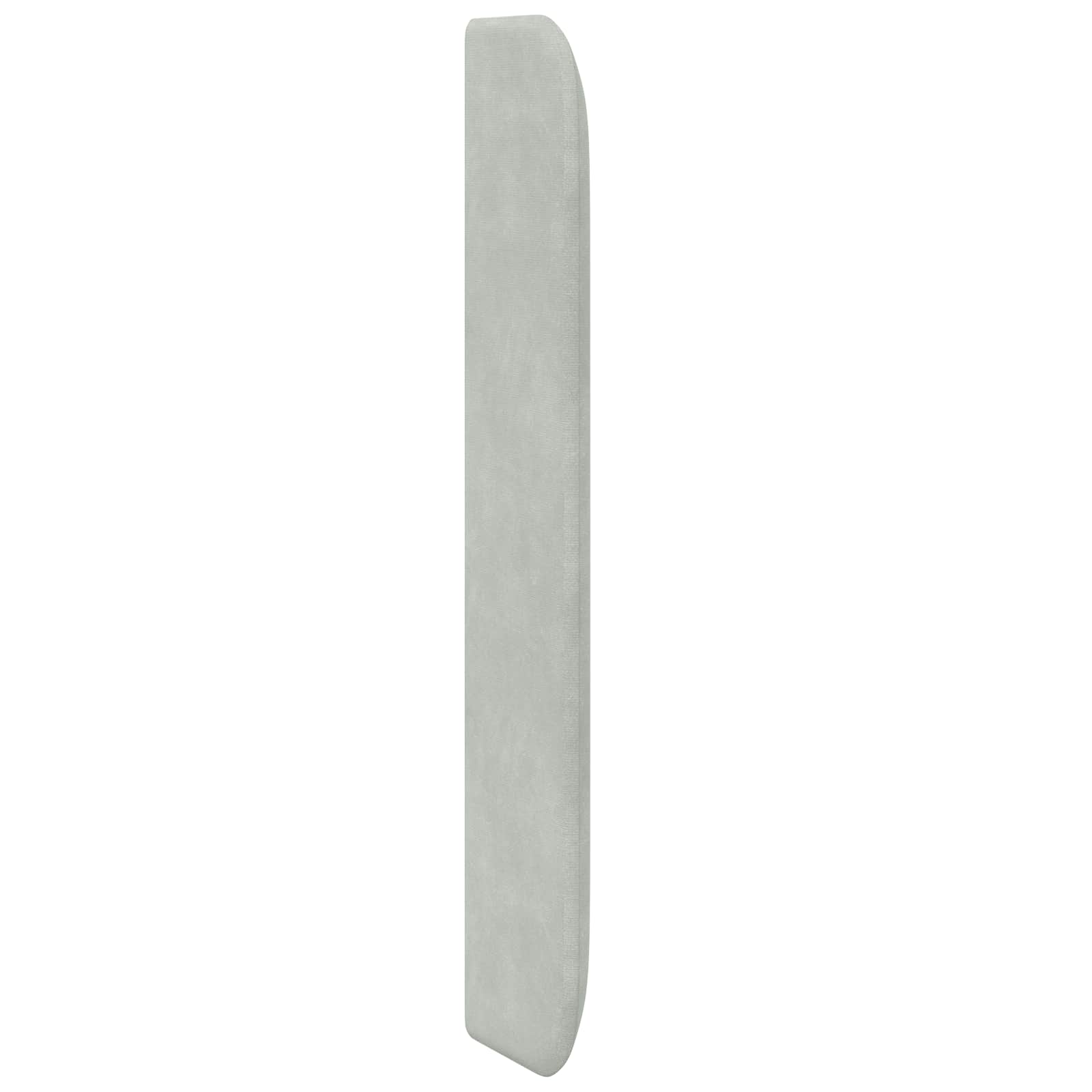 Kopfteil Ohr Hellgrau 80 x 16 x 4 cm Samt