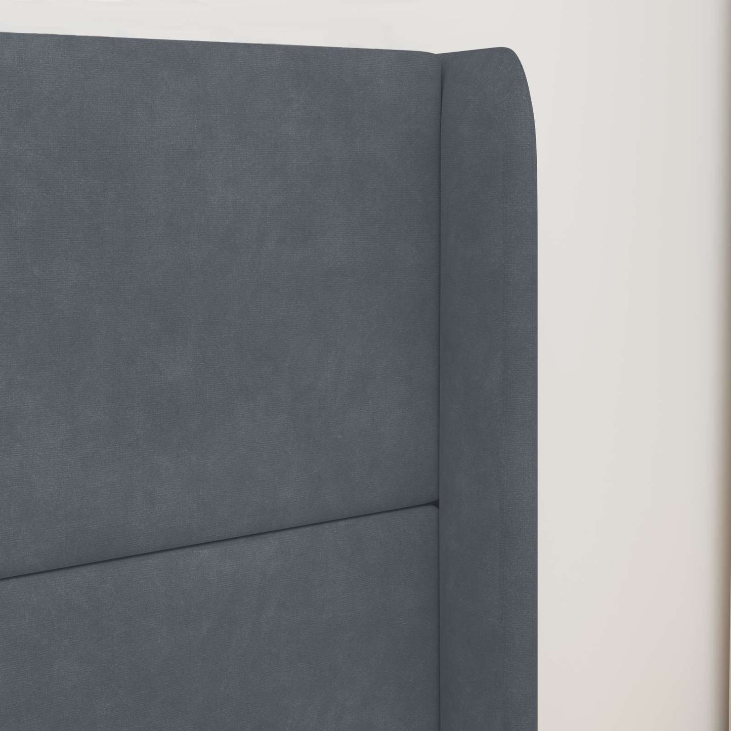 Kopfteil Ohr Grau 80 x 16 x 4 cm Samt