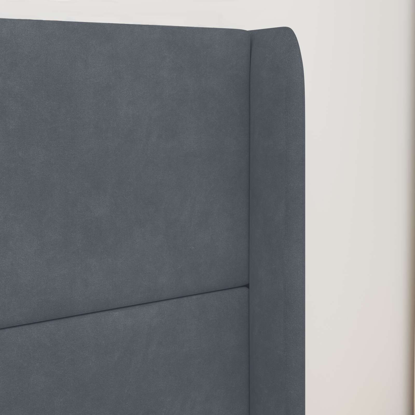 Kopfteil Ohr Grau 80 x 16 x 4 cm Samt