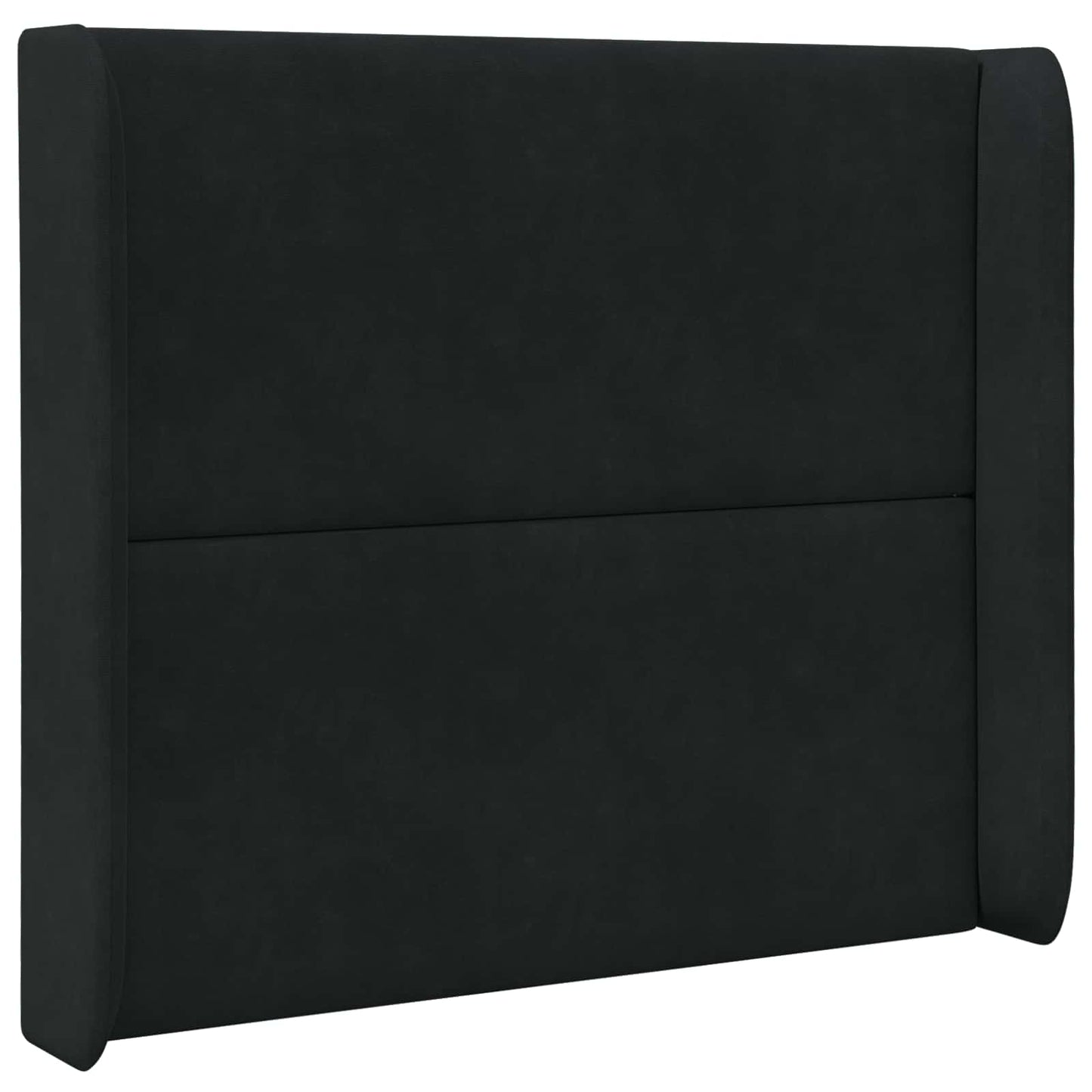 Kopfteil Ohr Schwarz 80 x 16 x 4 cm Samt
