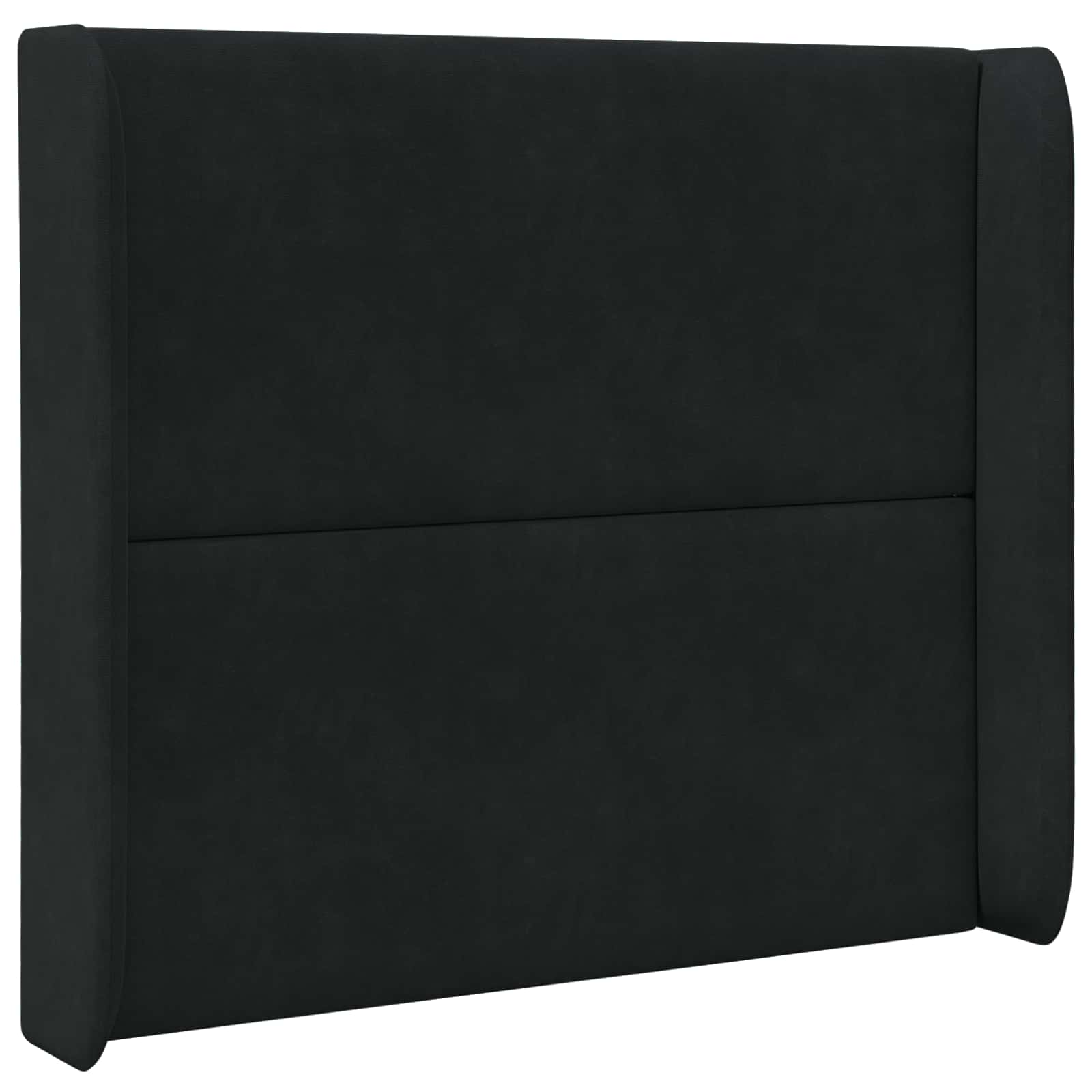 Kopfteil Ohr Schwarz 80 x 16 x 4 cm Samt
