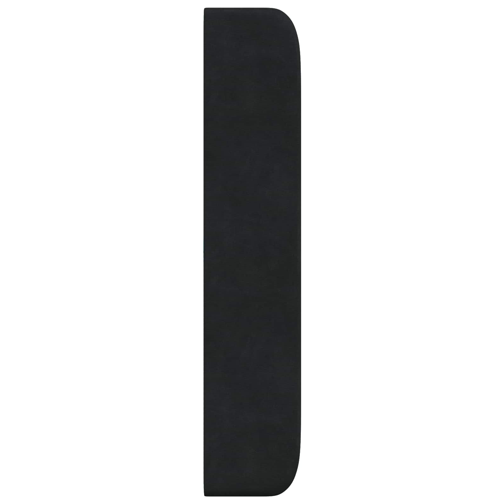 Kopfteil Ohr Schwarz 80 x 16 x 4 cm Samt