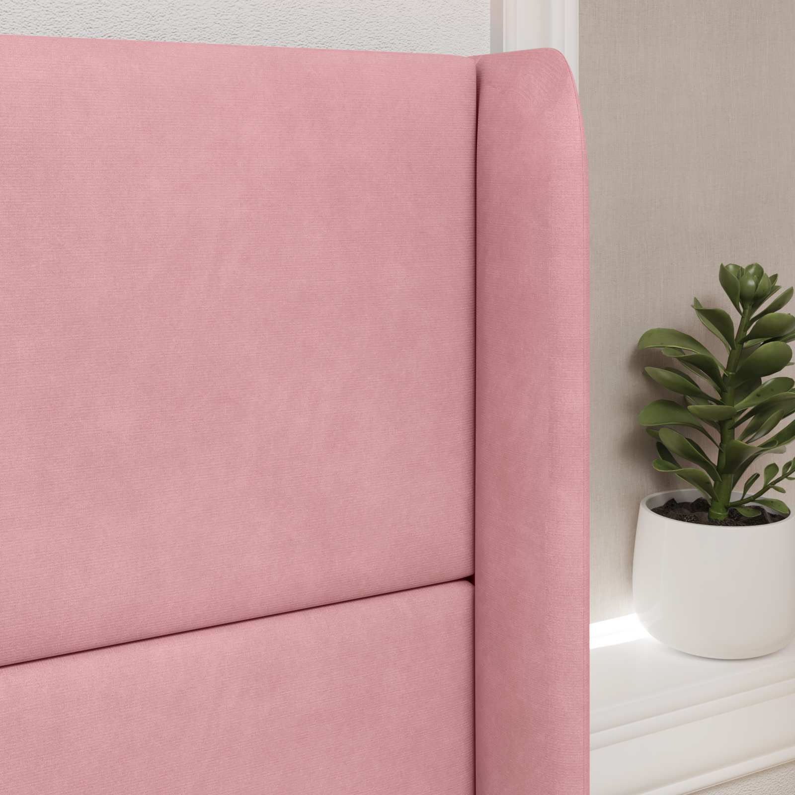 Kopfteil Ohr Rosa 80 x 16 x 4 cm Samt