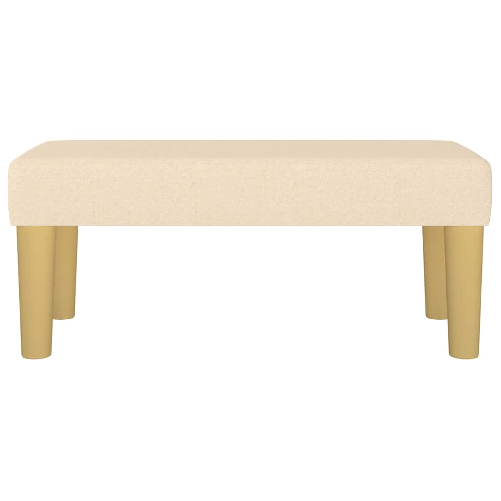 Sitzbank Creme 70x30x30 cm Stoff