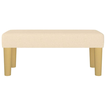 Sitzbank Creme 70x30x30 cm Stoff