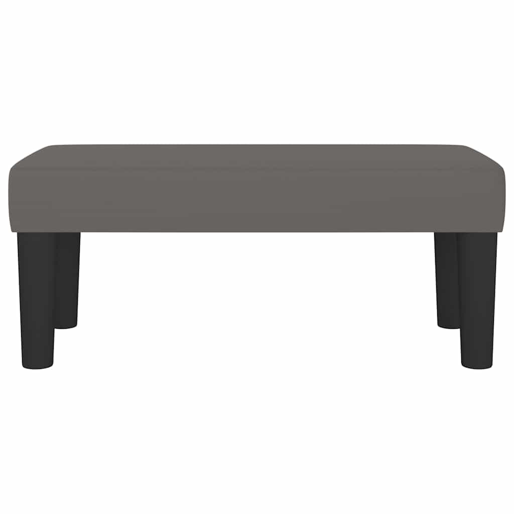 Sitzbank Grau 70x30x30 cm Kunstleder