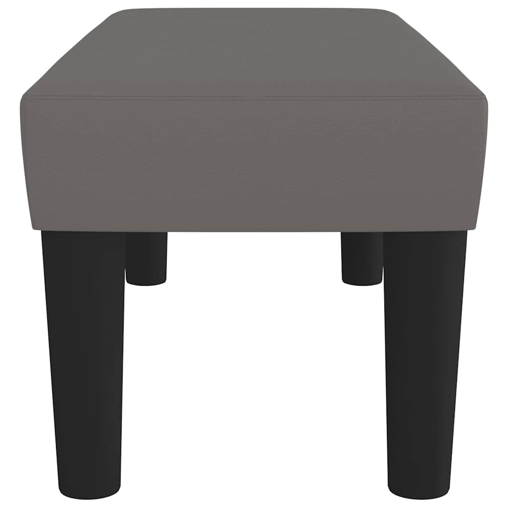 Sitzbank Grau 70x30x30 cm Kunstleder