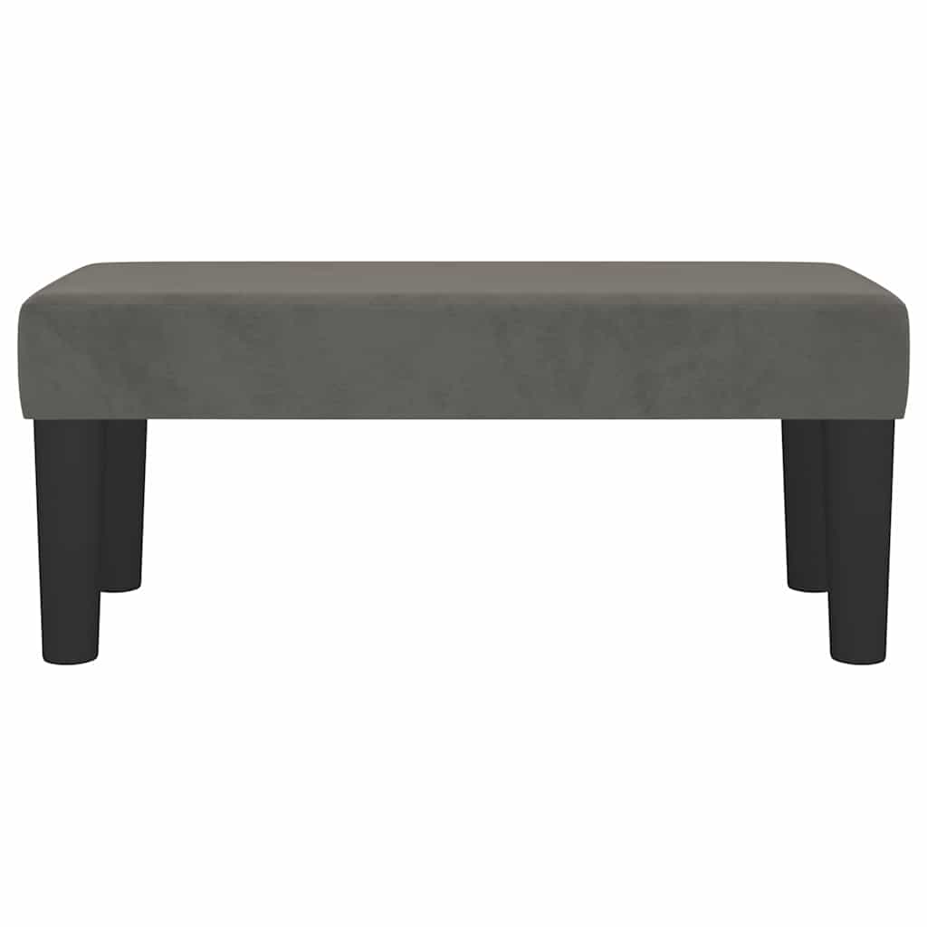 Sitzbank Dunkelgrau 70x30x30 cm Samt