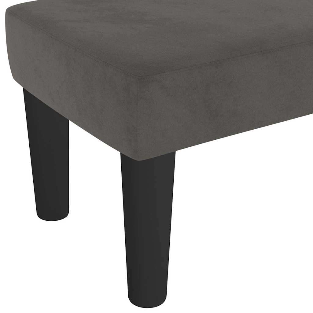 Sitzbank Dunkelgrau 70x30x30 cm Samt