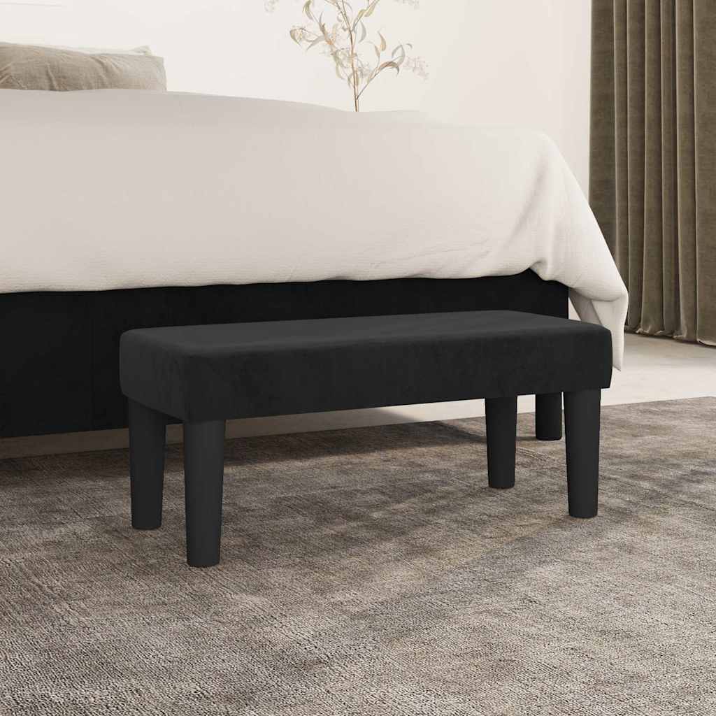 Sitzbank Schwarz 70x30x30 cm Samt