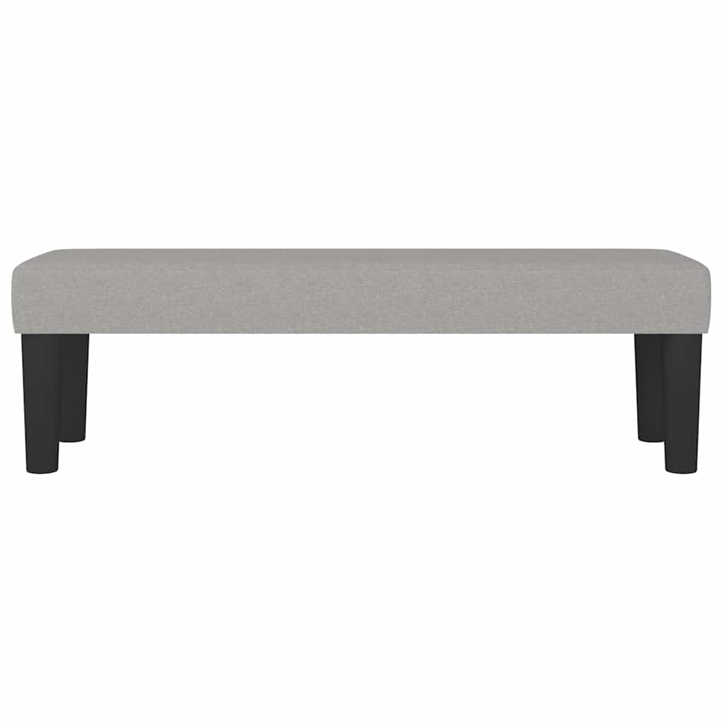 Sitzbank Hellgrau 100x30x30 cm Stoff