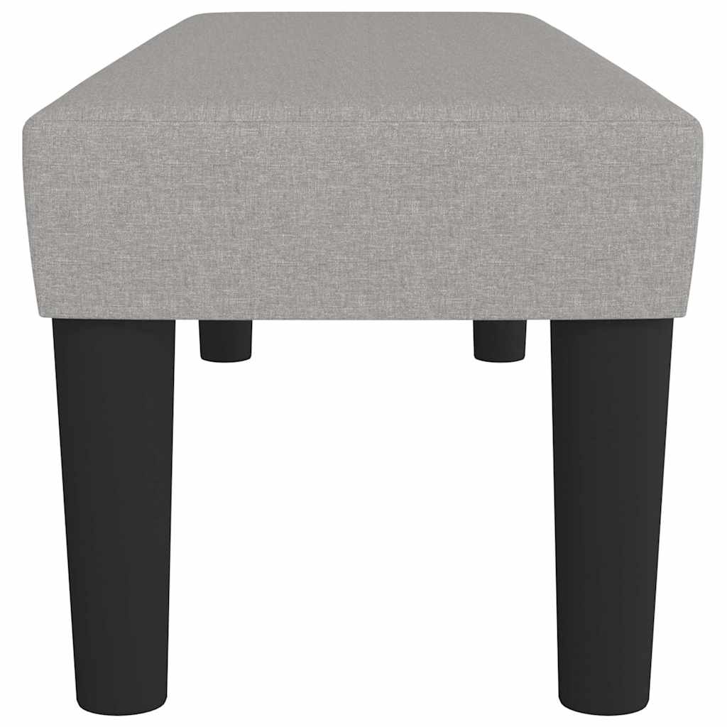 Sitzbank Hellgrau 100x30x30 cm Stoff